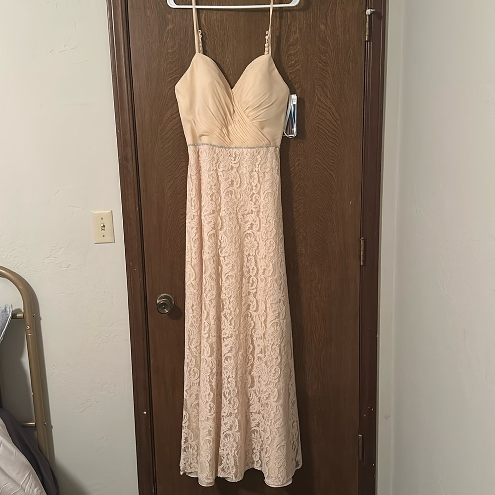 NWT Christina Wu lace and chiffon bridesmaids dress. Size 10